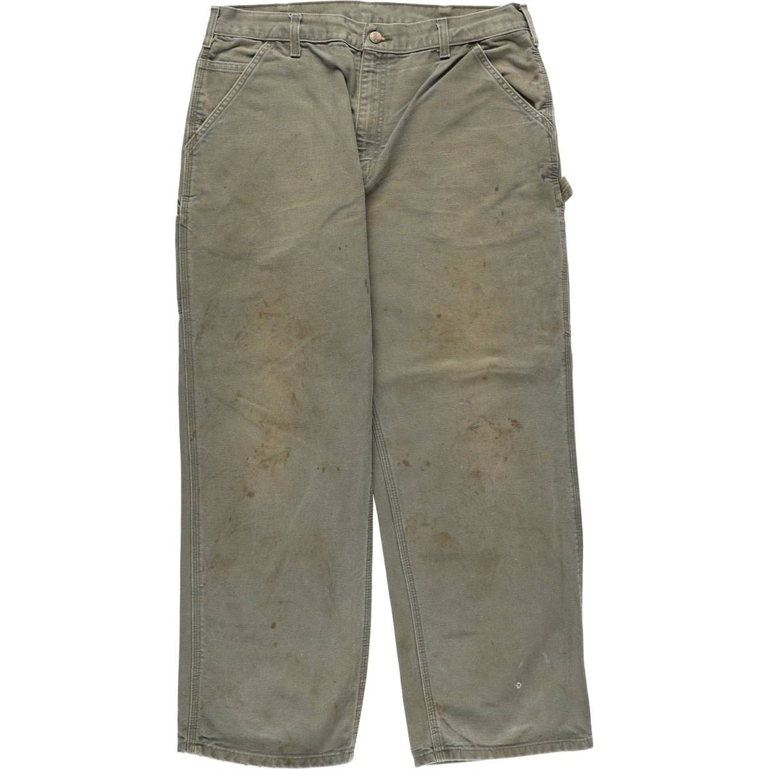 Carhartt Original Dungaree Fit Duck Painter Pants, Men's, W35 equivalent cotton Khaki type Vintage Second Hand