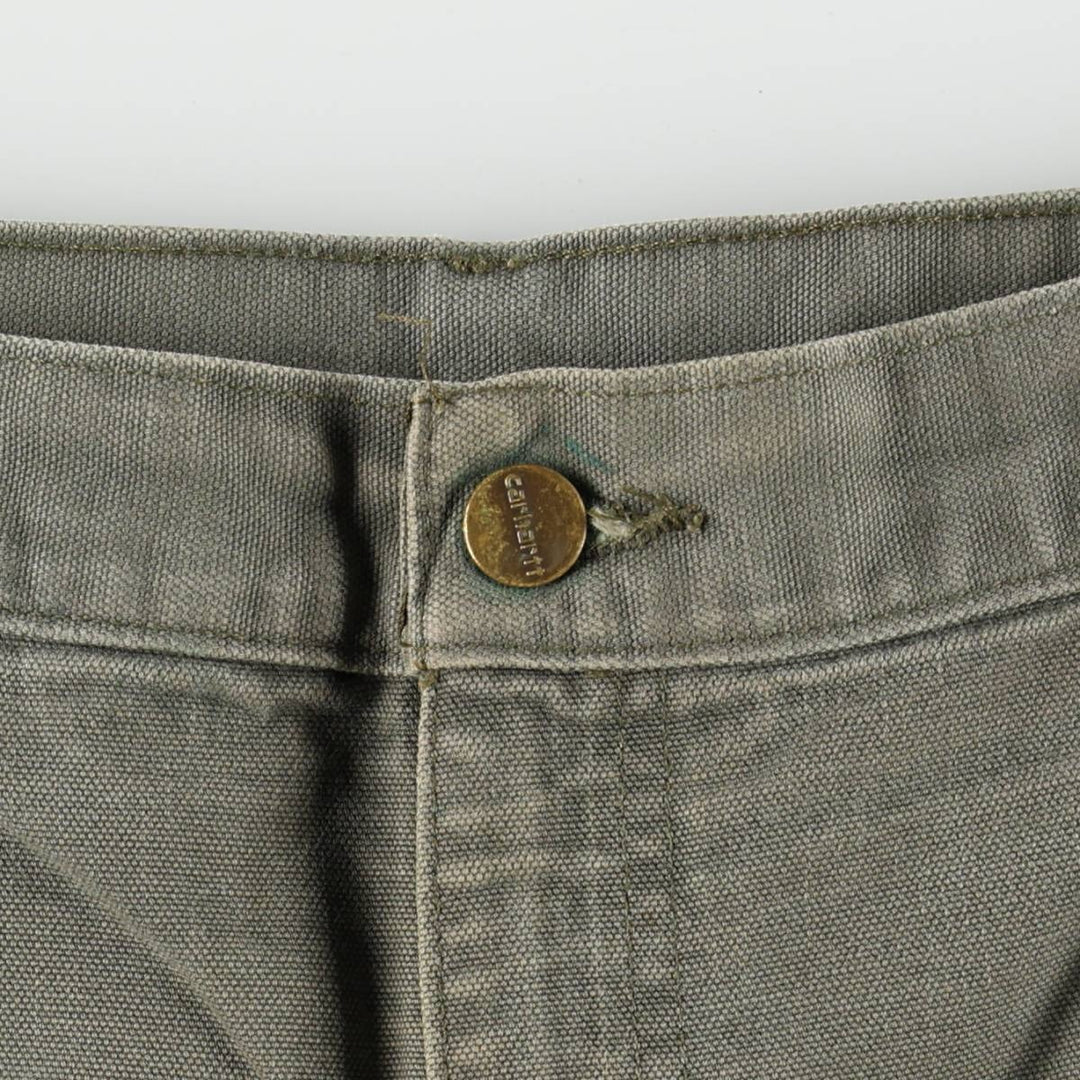 Carhartt Original Dungaree Fit Duck Painter Pants, Men's, W35 equivalent cotton Khaki type Vintage Second Hand