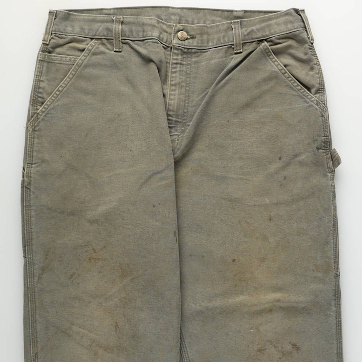 Carhartt Original Dungaree Fit Duck Painter Pants, Men's, W35 equivalent cotton Khaki type Vintage Second Hand