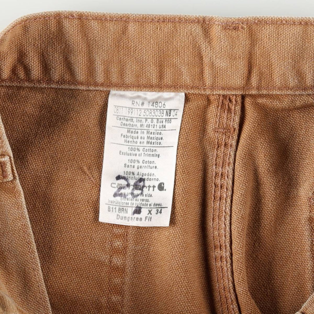 Carhartt Dungaree Fit Duck Painter Pants, Men's W29 (approx.) cotton beige type brown Vintage Second Hand