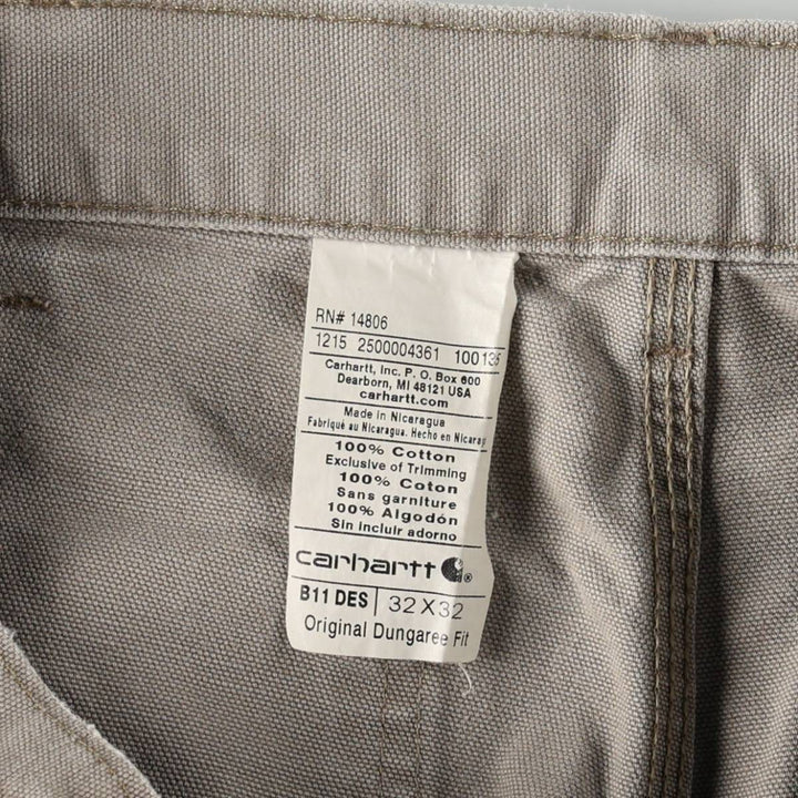 Carhartt Original Dungaree Fit Duck Painter Pants, Men's, W32 equivalent cotton gray type Vintage Second Hand