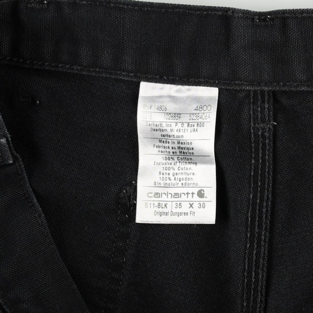 Carhartt Original Dungaree Fit Duck Painter Pants, Men's, Size 34 cotton black type Vintage Second Hand