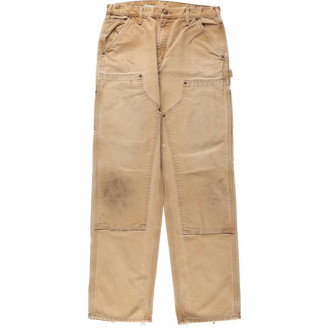 Carhartt Original Dungaree Fit Double Knee Duck Painter Pants Men's W32 equivalent cotton Beige type Vintage Second Hand