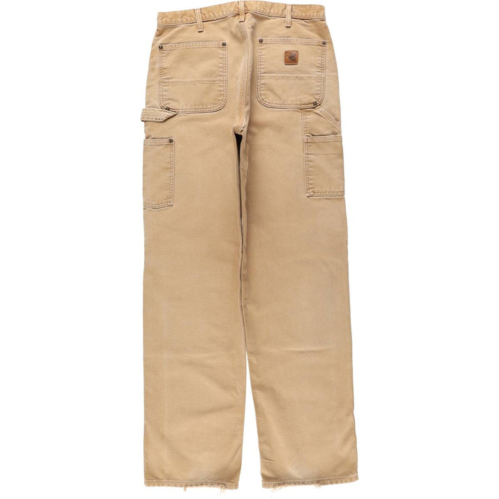 Carhartt Original Dungaree Fit Double Knee Duck Painter Pants Men's W32 equivalent cotton Beige type Vintage Second Hand