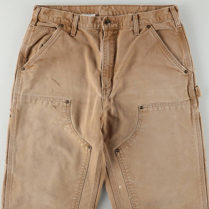 Carhartt Original Dungaree Fit Double Knee Duck Painter Pants Men's W32 equivalent cotton Beige type Vintage Second Hand