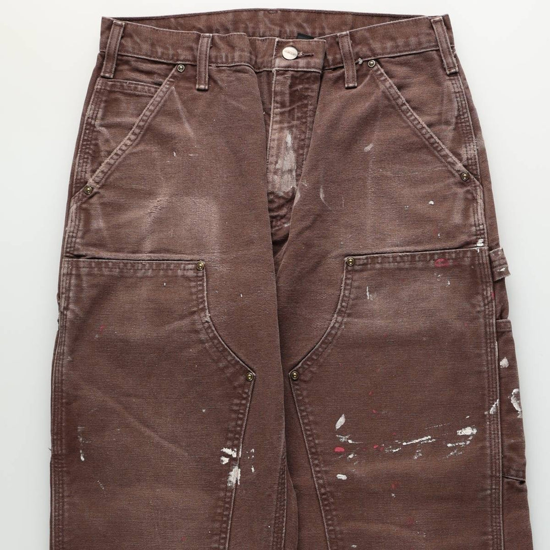 Carhartt Double Knee Duck Painter Pants Men's W30 equivalent cotton brown type Vintage Second Hand
