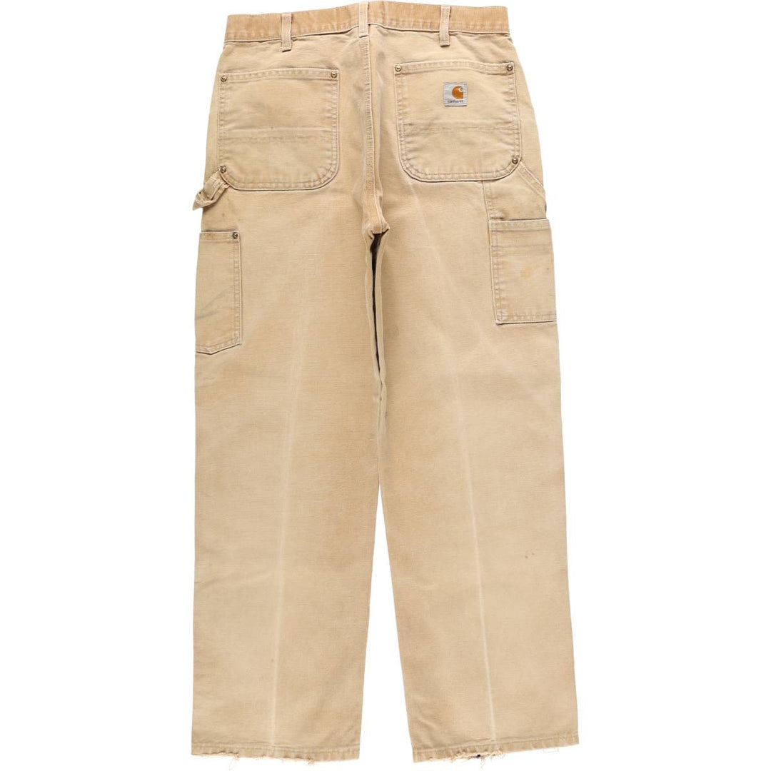 Carhartt Dungaree Fit Double Knee Duck Painter Pants Men's W33 equivalent cotton Beige type Vintage Second Hand