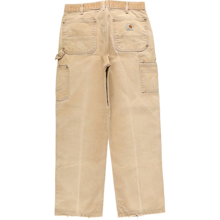 Carhartt Dungaree Fit Double Knee Duck Painter Pants Men's W33 equivalent cotton Beige type Vintage Second Hand