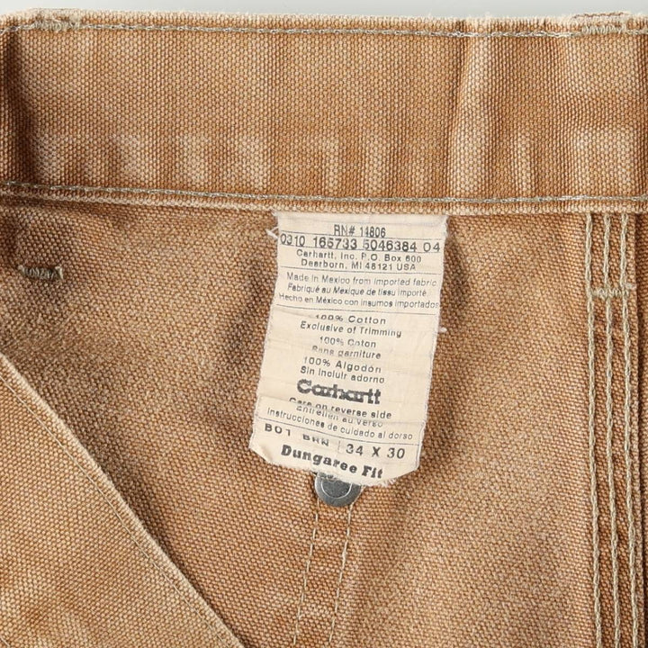 Carhartt Dungaree Fit Double Knee Duck Painter Pants Men's W33 equivalent cotton Beige type Vintage Second Hand
