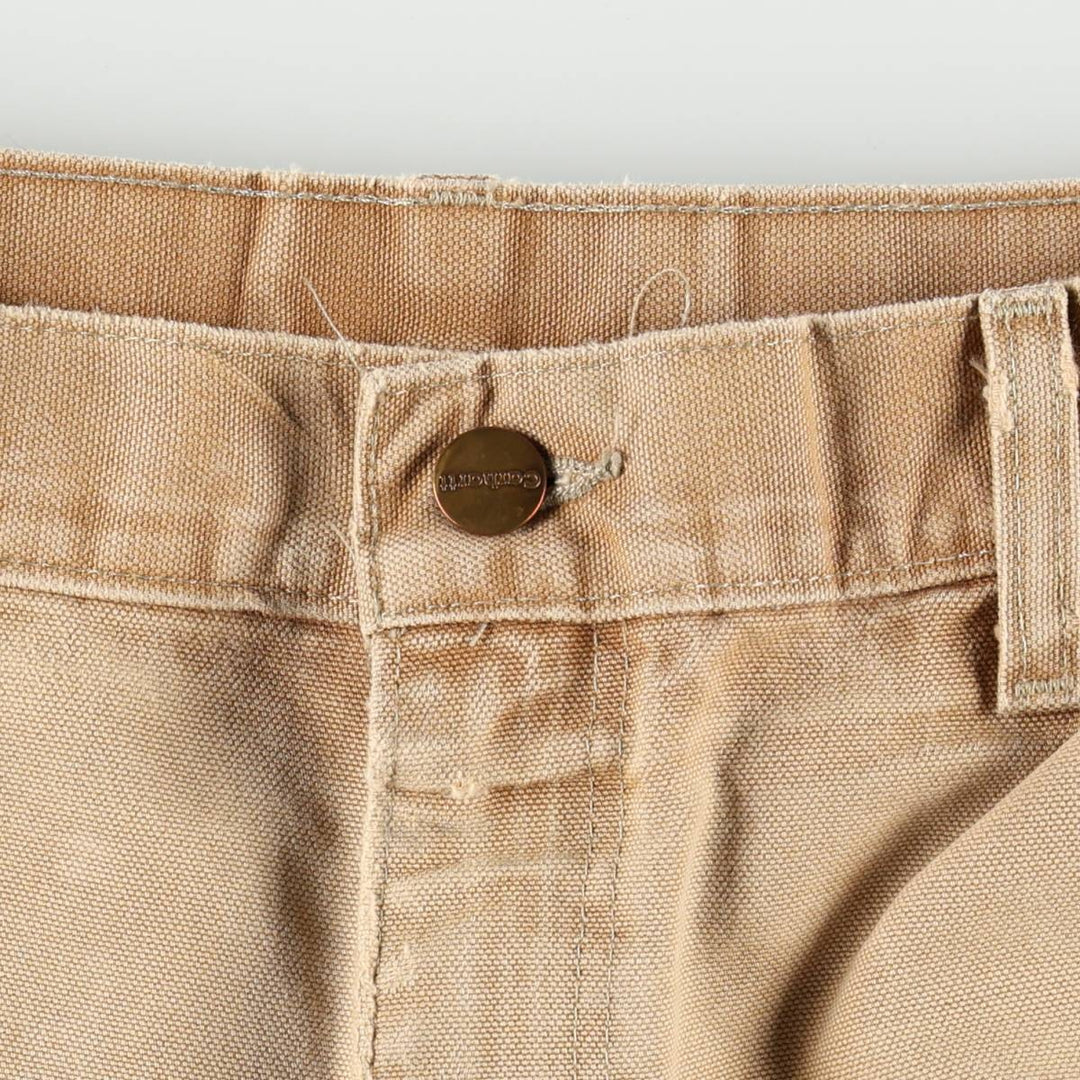 Carhartt Dungaree Fit Double Knee Duck Painter Pants Men's W33 equivalent cotton Beige type Vintage Second Hand