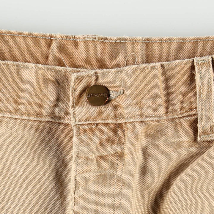 Carhartt Dungaree Fit Double Knee Duck Painter Pants Men's W33 equivalent cotton Beige type Vintage Second Hand