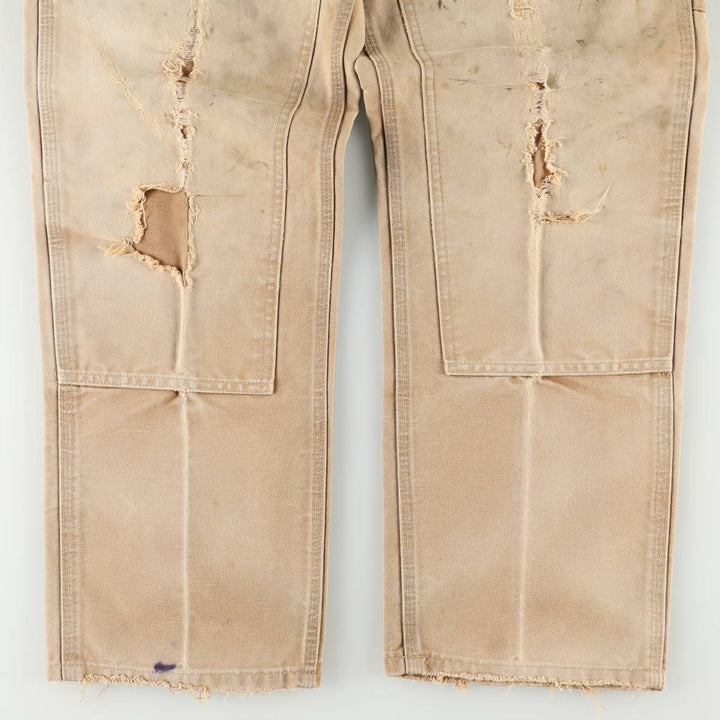 Carhartt Dungaree Fit Double Knee Duck Painter Pants Men's W33 equivalent cotton Beige type Vintage Second Hand