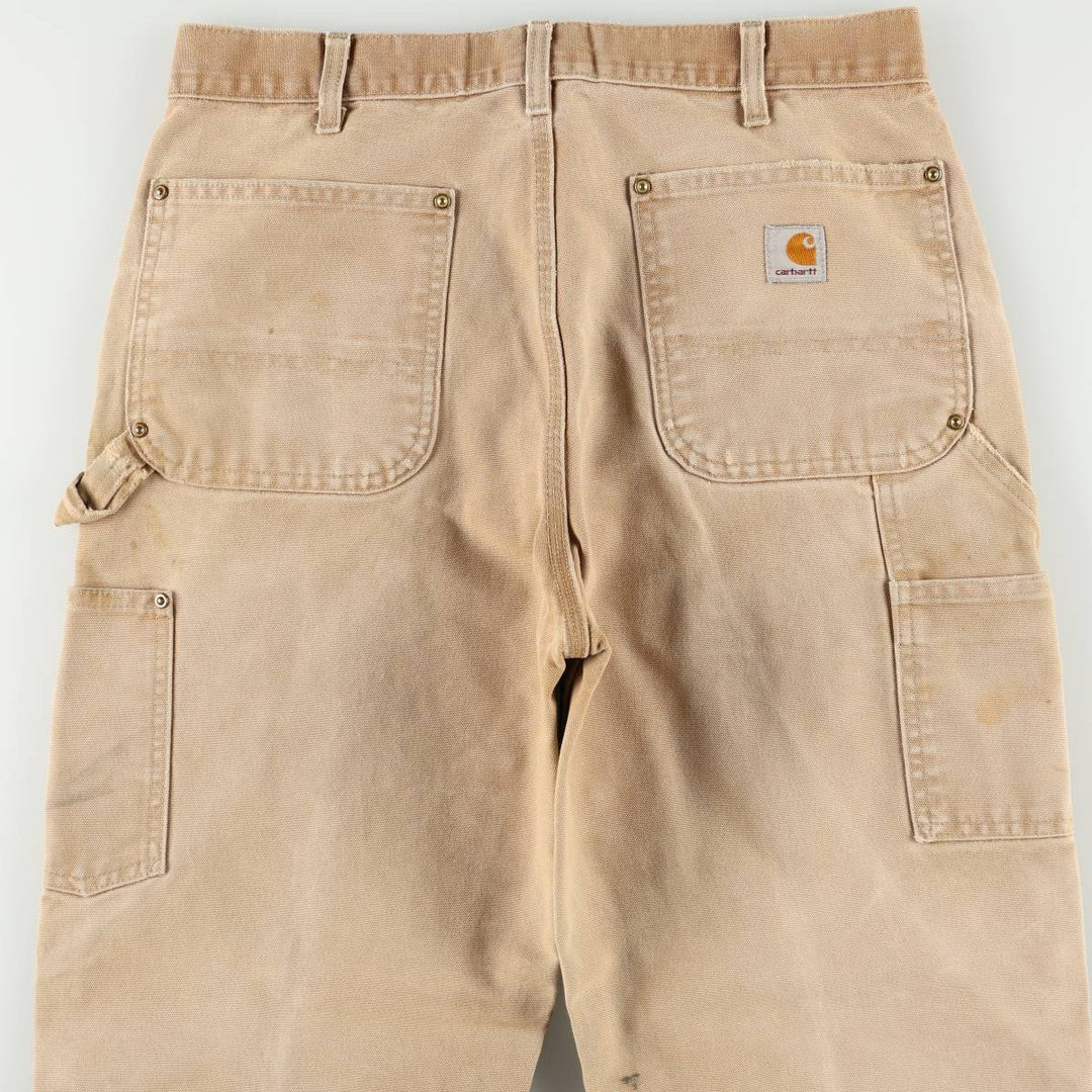 Carhartt Dungaree Fit Double Knee Duck Painter Pants Men's W33 equivalent cotton Beige type Vintage Second Hand