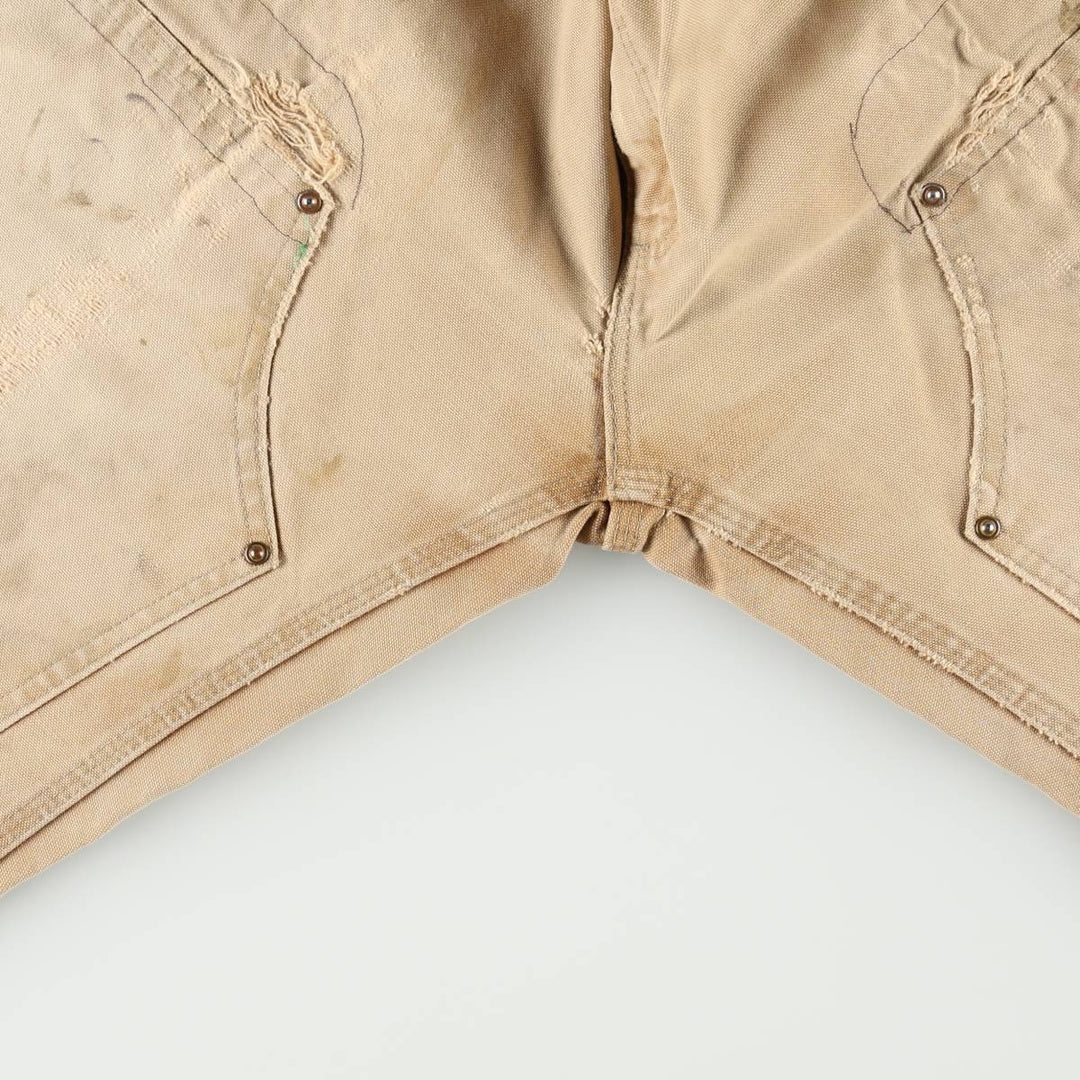 Carhartt Dungaree Fit Double Knee Duck Painter Pants Men's W33 equivalent cotton Beige type Vintage Second Hand
