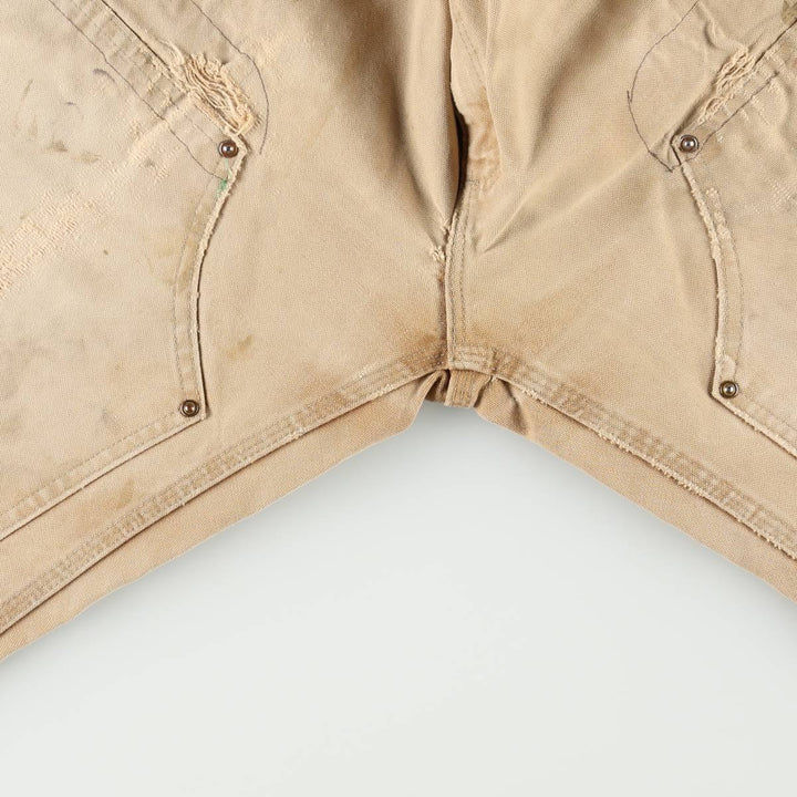 Carhartt Dungaree Fit Double Knee Duck Painter Pants Men's W33 equivalent cotton Beige type Vintage Second Hand