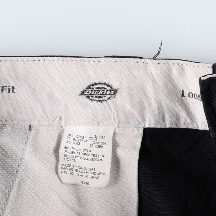 Dickies Loose Fit Work Pants, Men's, Size W32 polyester black type Vintage Second Hand