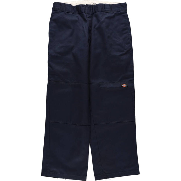 Dickies Loose Fit Double Knee Work Pants Men's W36 polyester navy blue type Vintage Second Hand