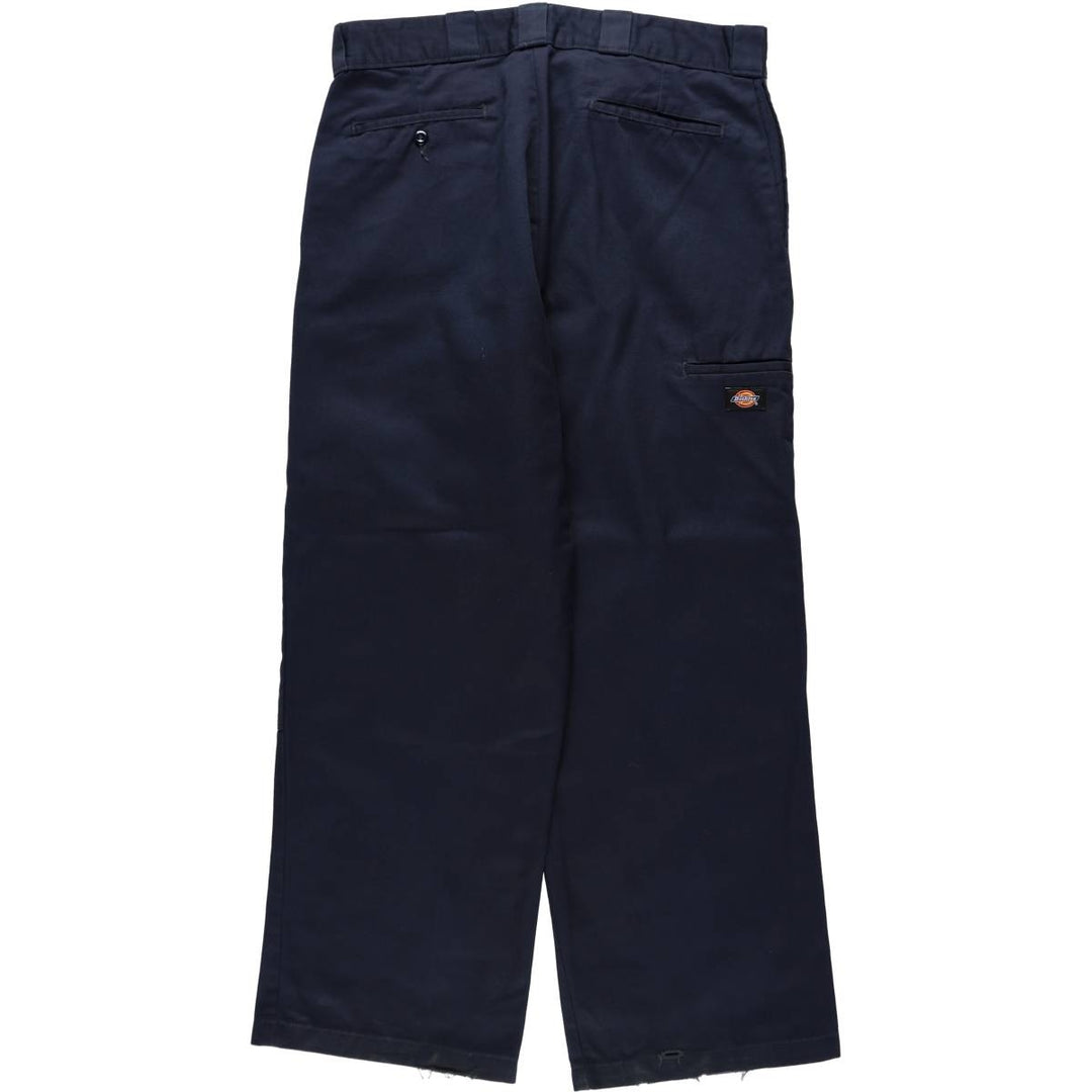 Dickies Loose Fit Double Knee Work Pants Men's W36 polyester navy blue type Vintage Second Hand