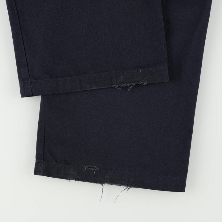 Dickies Loose Fit Double Knee Work Pants Men's W36 polyester navy blue type Vintage Second Hand