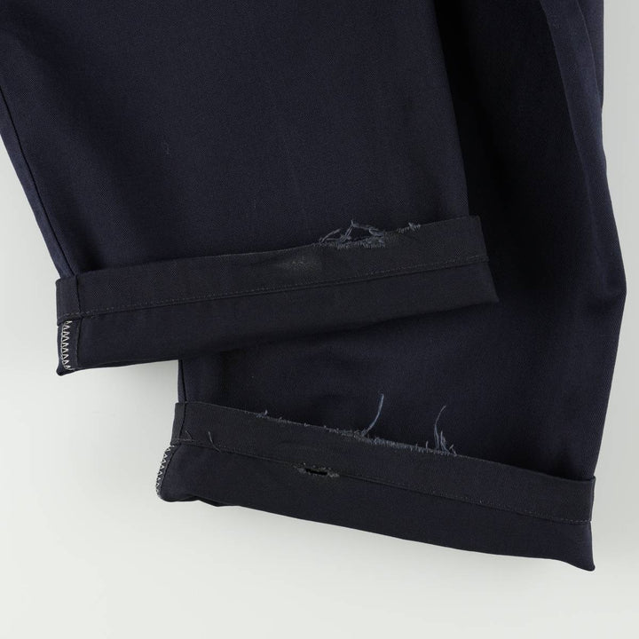 Dickies Loose Fit Double Knee Work Pants Men's W36 polyester navy blue type Vintage Second Hand