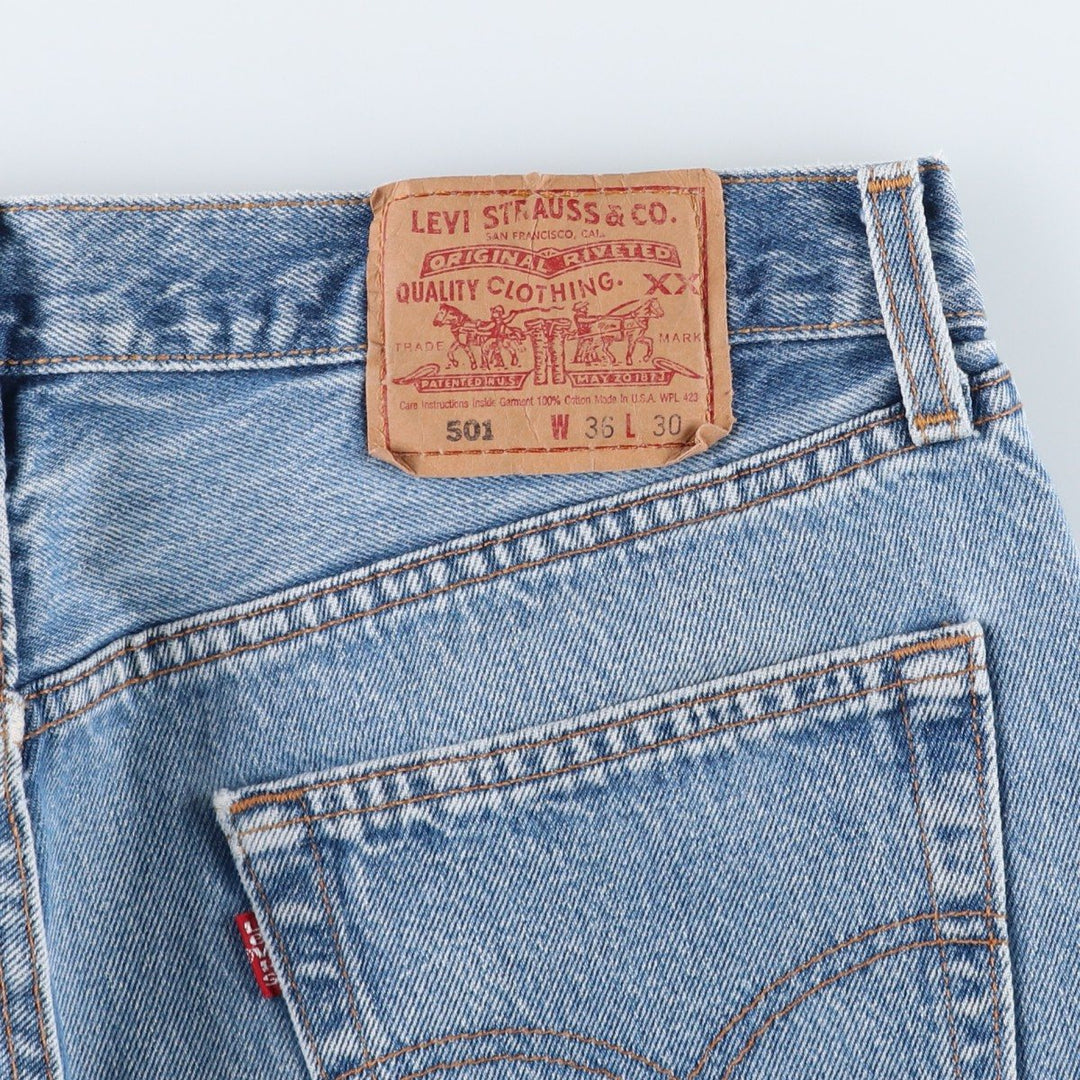 2000'S Levi's 501-0115 Straight Denim Pants, Made in USA, Men's Size W34 (approx.) cotton blue type Vintage Second Hand