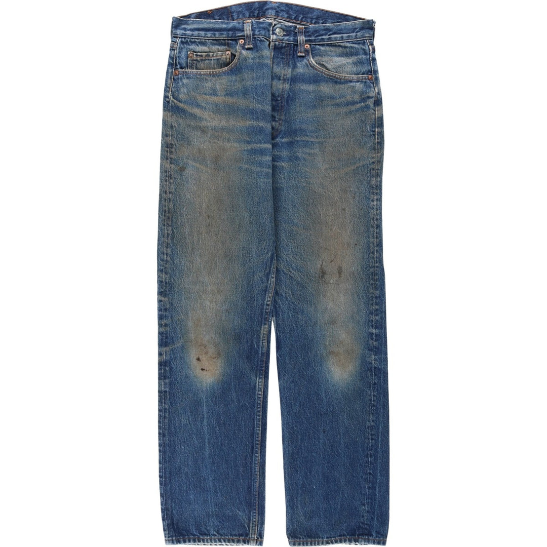1980'S Levi's 501 Straight Denim Pants, Men's Size W31 (approx.) unclear blue type Vintage Second Hand