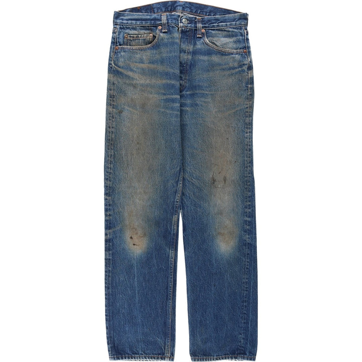 1980'S Levi's 501 Straight Denim Pants, Men's Size W31 (approx.) unclear blue type Vintage Second Hand