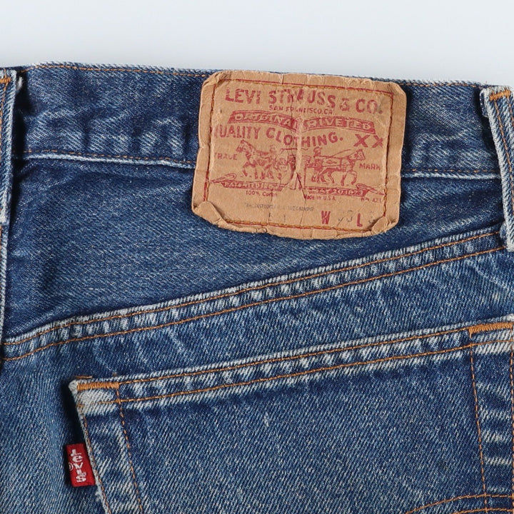1980'S Levi's 501 Straight Denim Pants, Men's Size W31 (approx.) unclear blue type Vintage Second Hand