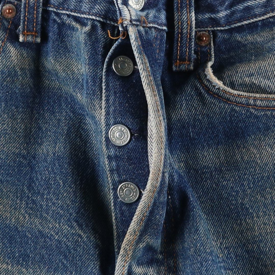1980'S Levi's 501 Straight Denim Pants, Men's Size W31 (approx.) unclear blue type Vintage Second Hand