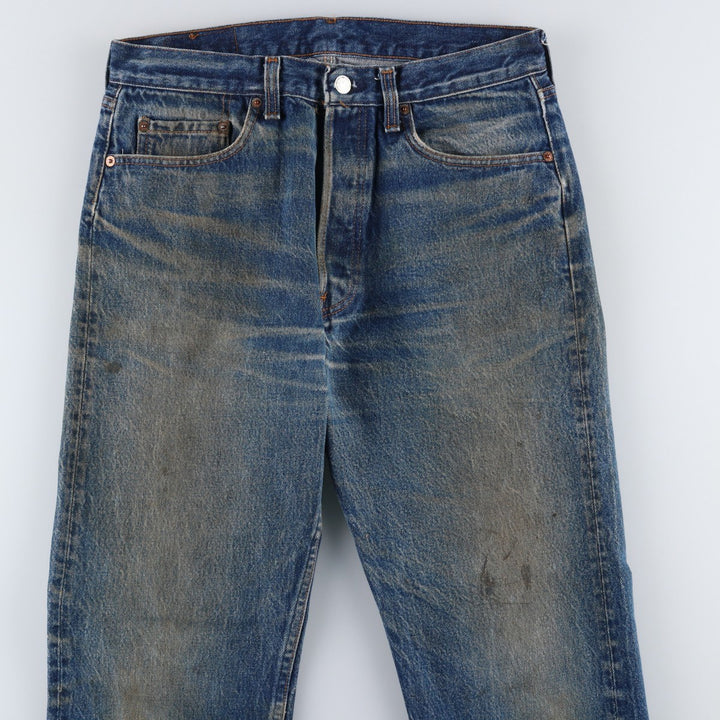 1980'S Levi's 501 Straight Denim Pants, Men's Size W31 (approx.) unclear blue type Vintage Second Hand
