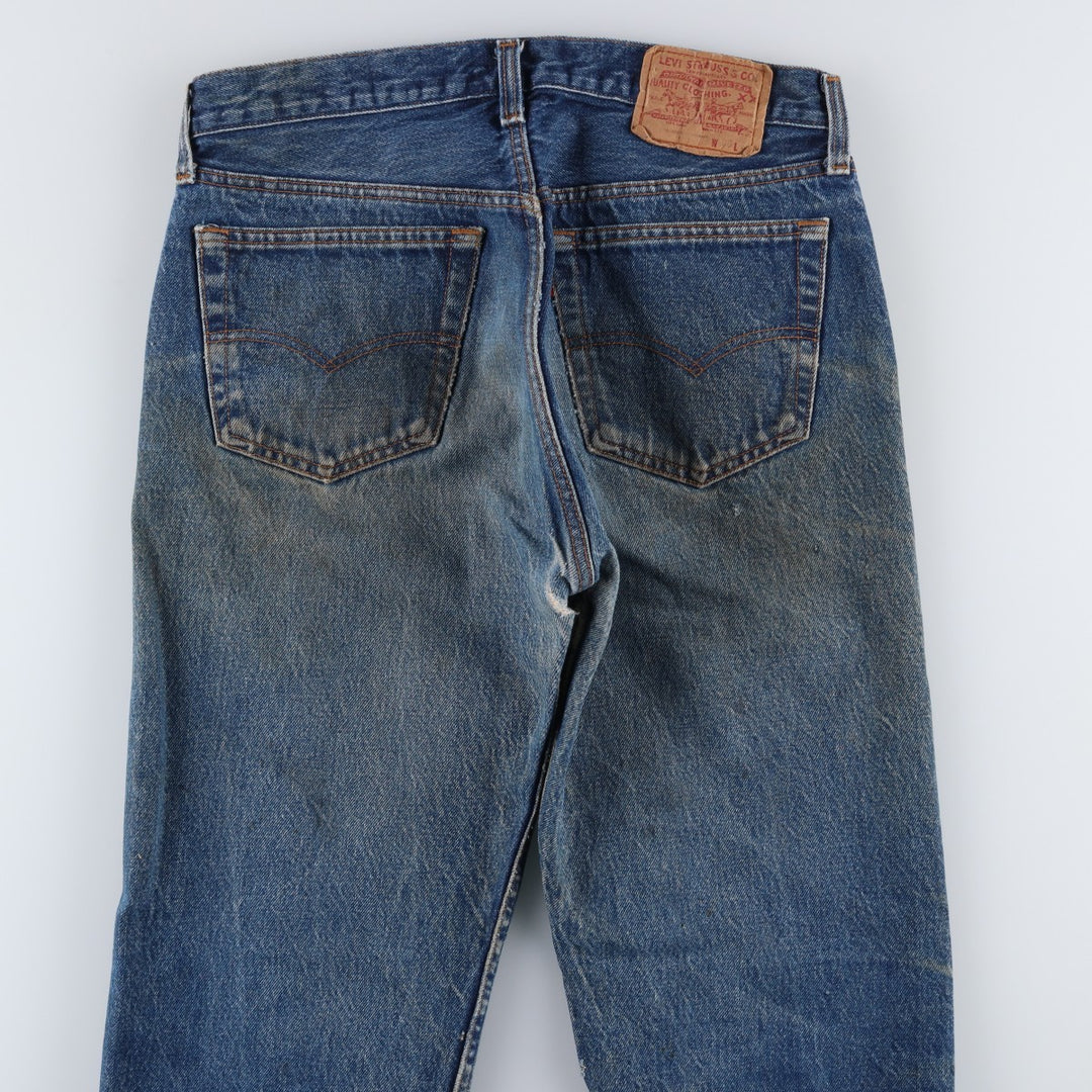1980'S Levi's 501 Straight Denim Pants, Men's Size W31 (approx.) unclear blue type Vintage Second Hand