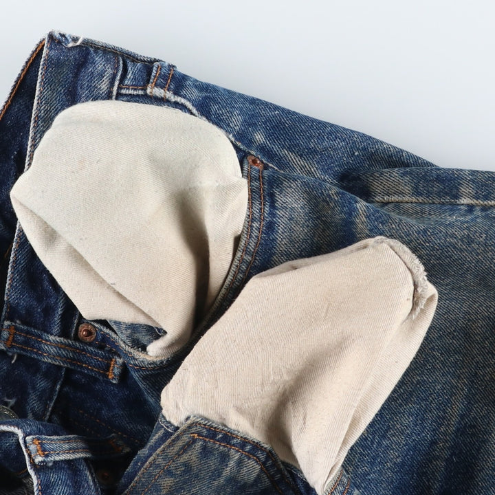 1980'S Levi's 501 Straight Denim Pants, Men's Size W31 (approx.) unclear blue type Vintage Second Hand