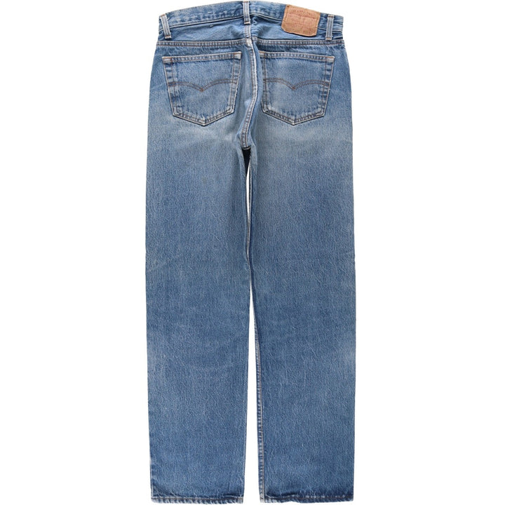 1980'S Levi's 501-0115 Straight Denim Pants, Men's Size W32 (approx.) unclear blue type Vintage Second Hand