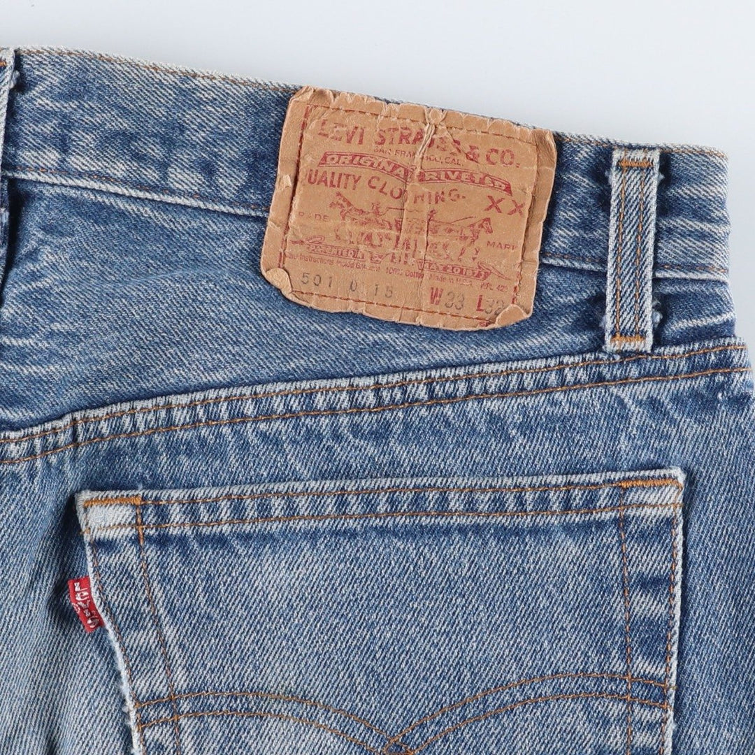 1980'S Levi's 501-0115 Straight Denim Pants, Men's Size W32 (approx.) unclear blue type Vintage Second Hand
