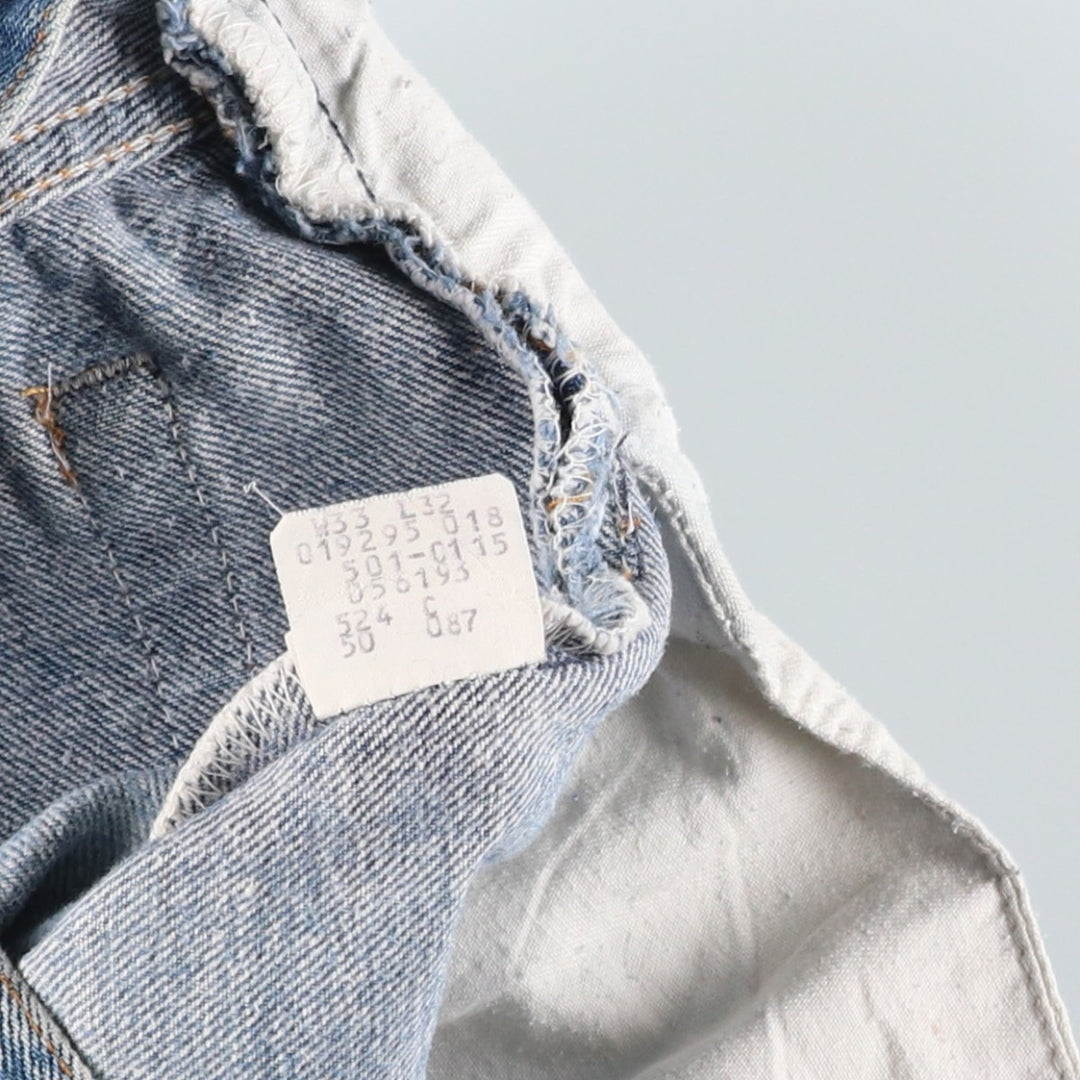 1980'S Levi's 501-0115 Straight Denim Pants, Men's Size W32 (approx.) unclear blue type Vintage Second Hand