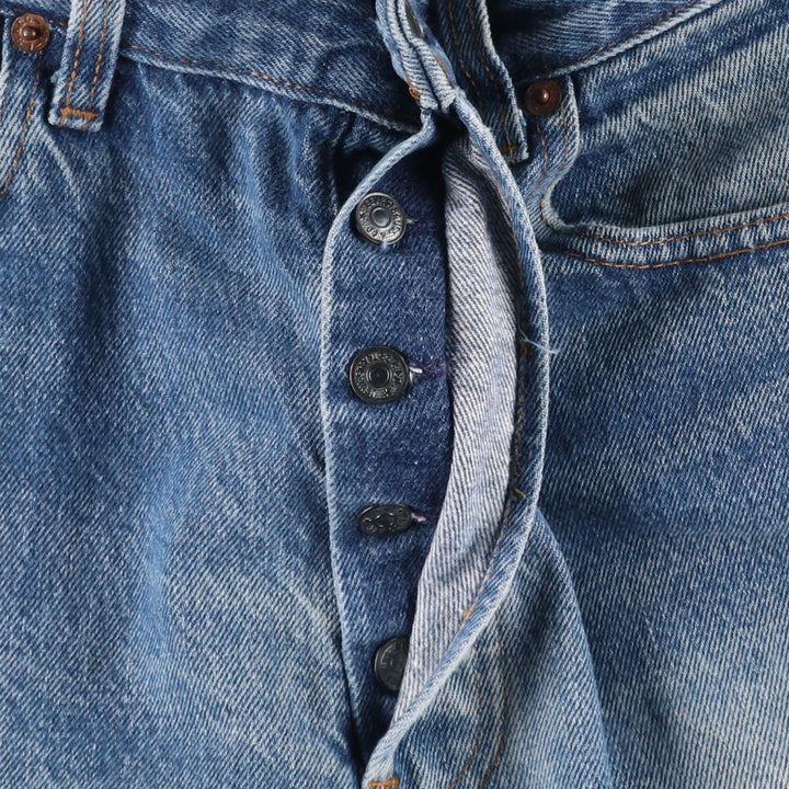 1980'S Levi's 501-0115 Straight Denim Pants, Men's Size W32 (approx.) unclear blue type Vintage Second Hand