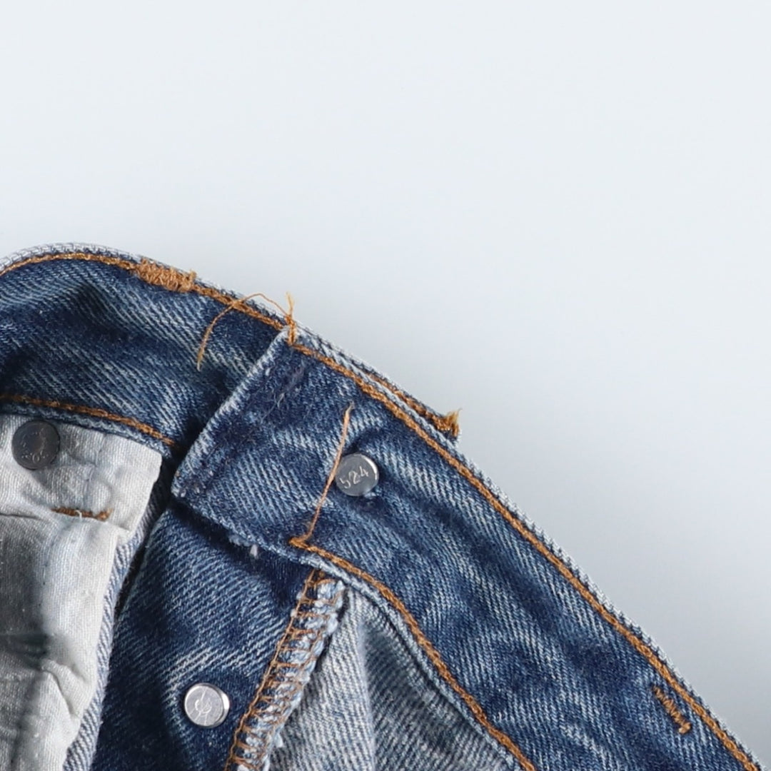 1980'S Levi's 501-0115 Straight Denim Pants, Men's Size W32 (approx.) unclear blue type Vintage Second Hand