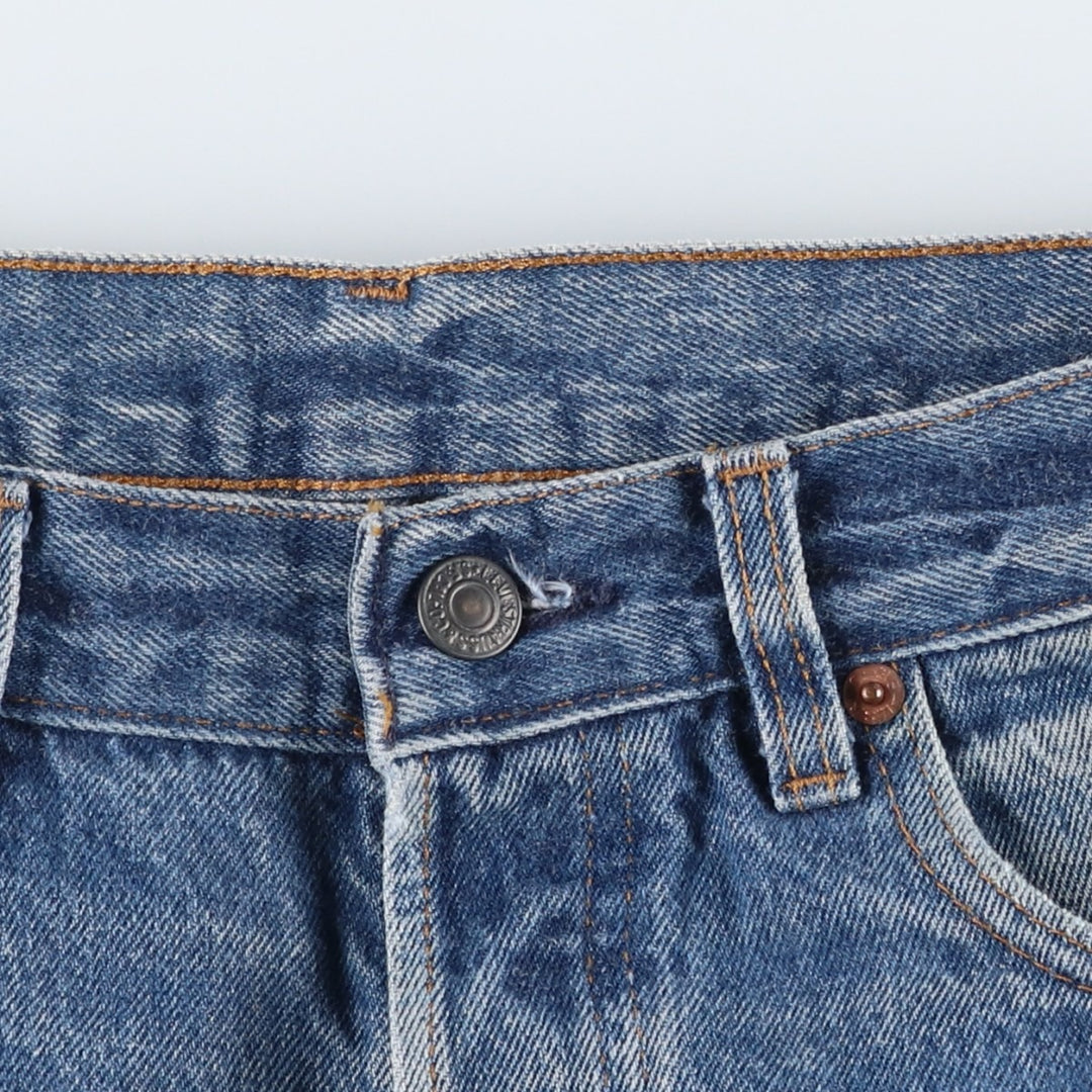 1980'S Levi's 501-0115 Straight Denim Pants, Men's Size W32 (approx.) unclear blue type Vintage Second Hand