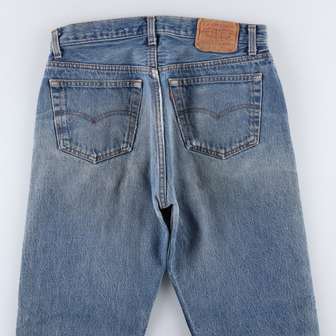1980'S Levi's 501-0115 Straight Denim Pants, Men's Size W32 (approx.) unclear blue type Vintage Second Hand