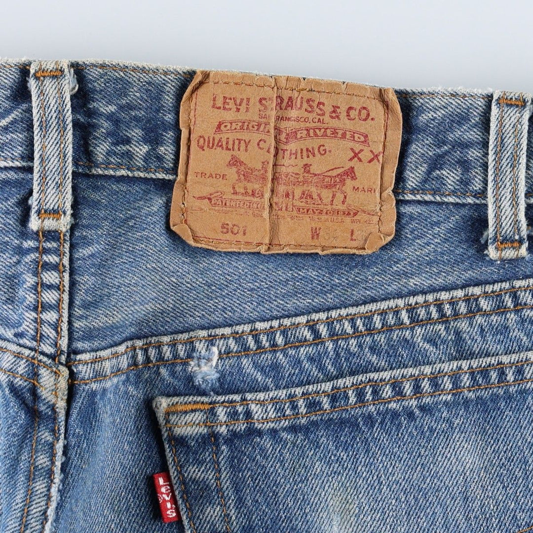 90'S Levi's 501-0115 Straight Denim Pants Made in USA Men's W33 Vintage cotton blue type Vintage Second Hand