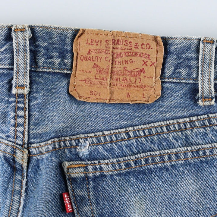 90'S Levi's 501-0115 Straight Denim Pants Made in USA Men's W33 Vintage cotton blue type Vintage Second Hand
