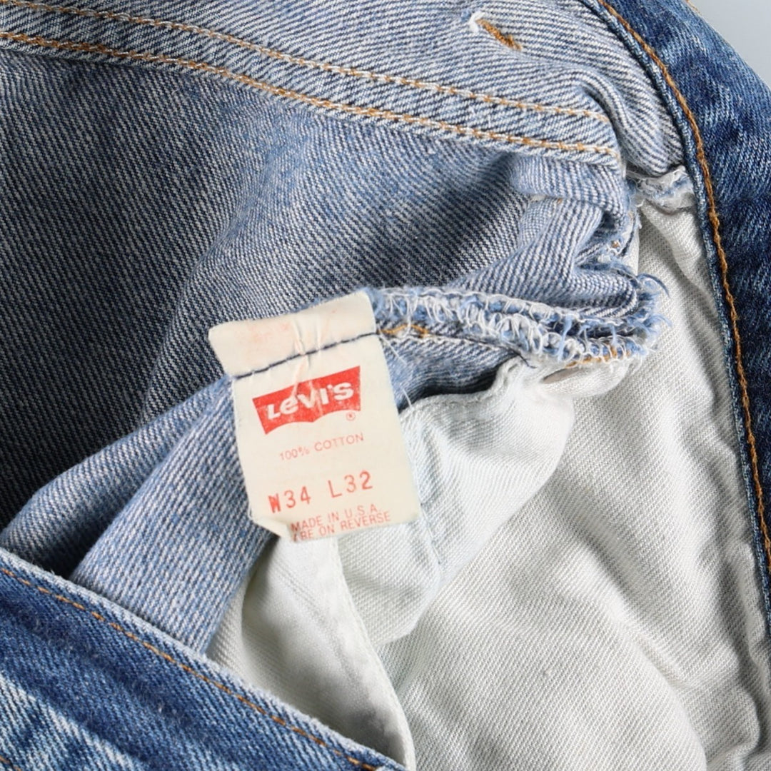 90'S Levi's 501-0115 Straight Denim Pants Made in USA Men's W33 Vintage cotton blue type Vintage Second Hand