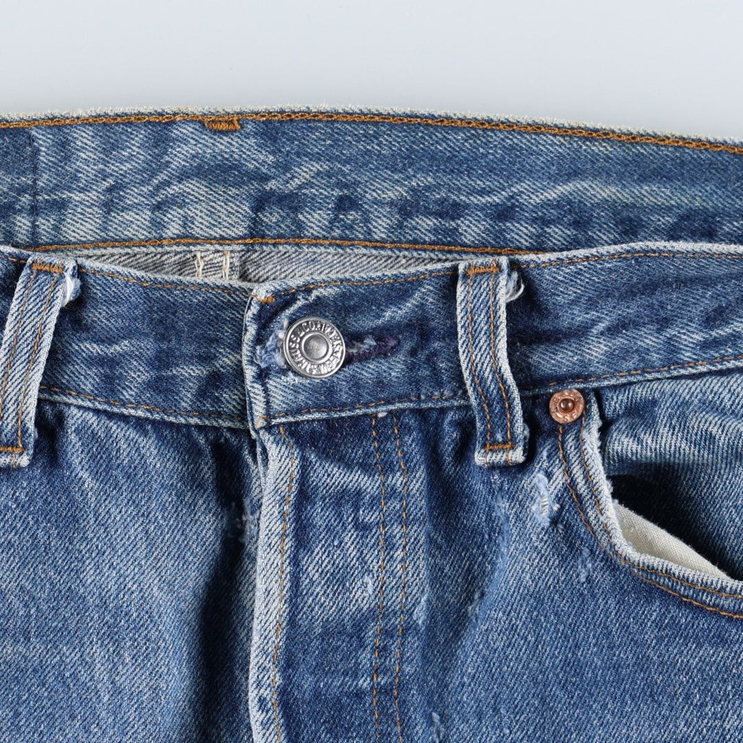 90'S Levi's 501-0115 Straight Denim Pants Made in USA Men's W33 Vintage cotton blue type Vintage Second Hand