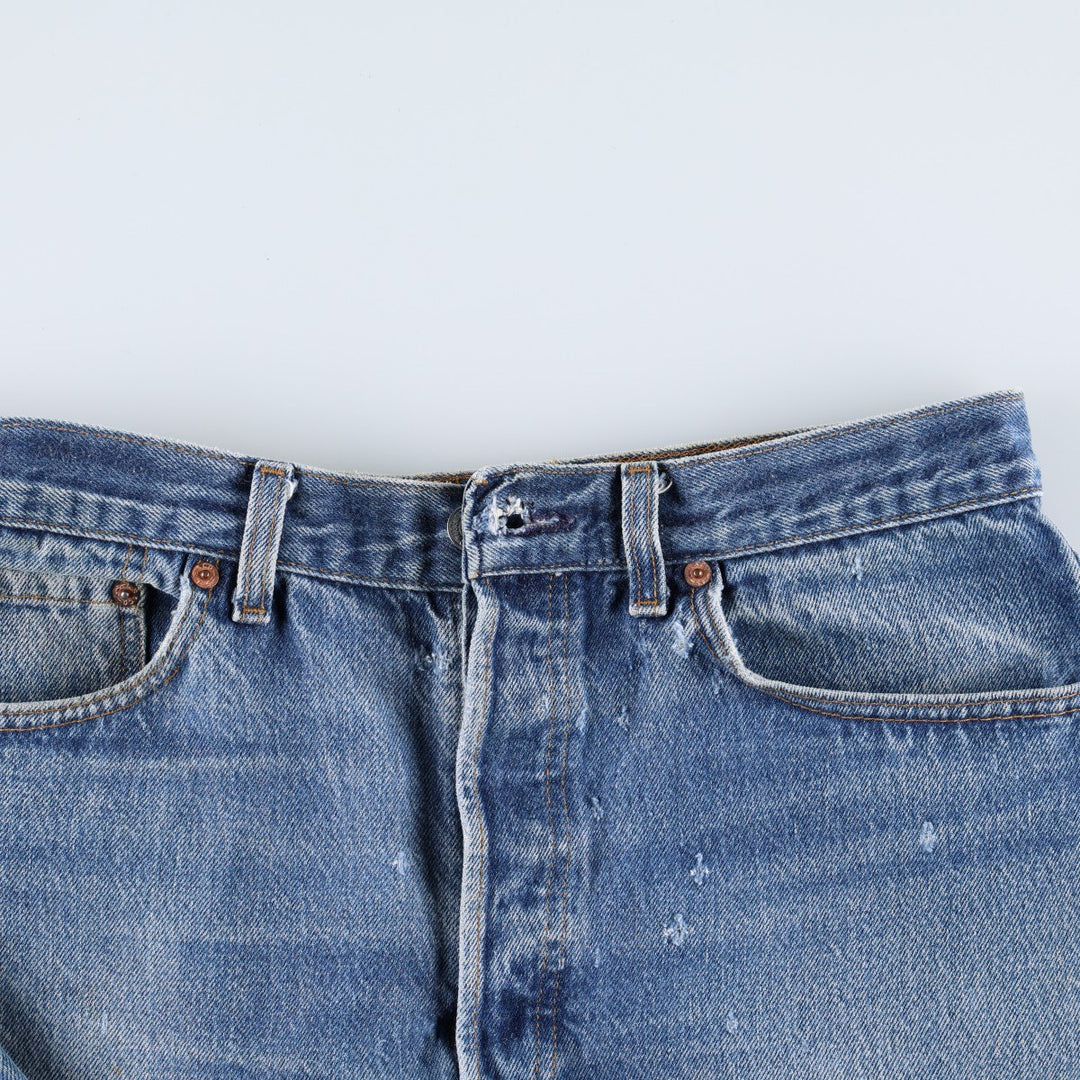 90'S Levi's 501-0115 Straight Denim Pants Made in USA Men's W33 Vintage cotton blue type Vintage Second Hand