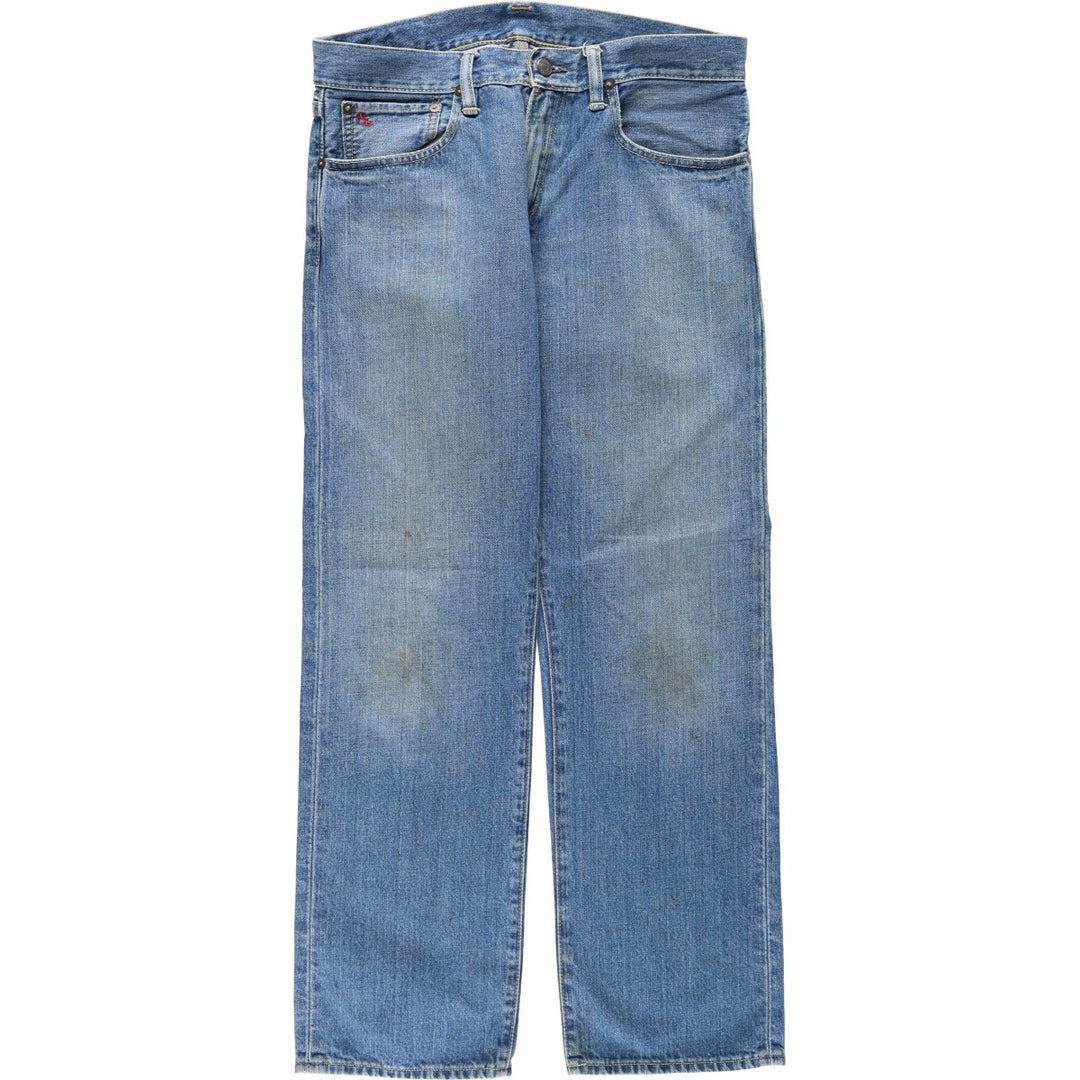 Ralph Lauren POLO RALPH LAUREN straight denim pants for men, W33 equivalent cotton blue type Vintage Second Hand
