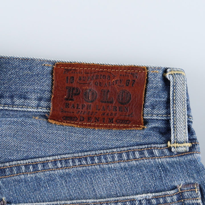 Ralph Lauren POLO RALPH LAUREN straight denim pants for men, W33 equivalent cotton blue type Vintage Second Hand