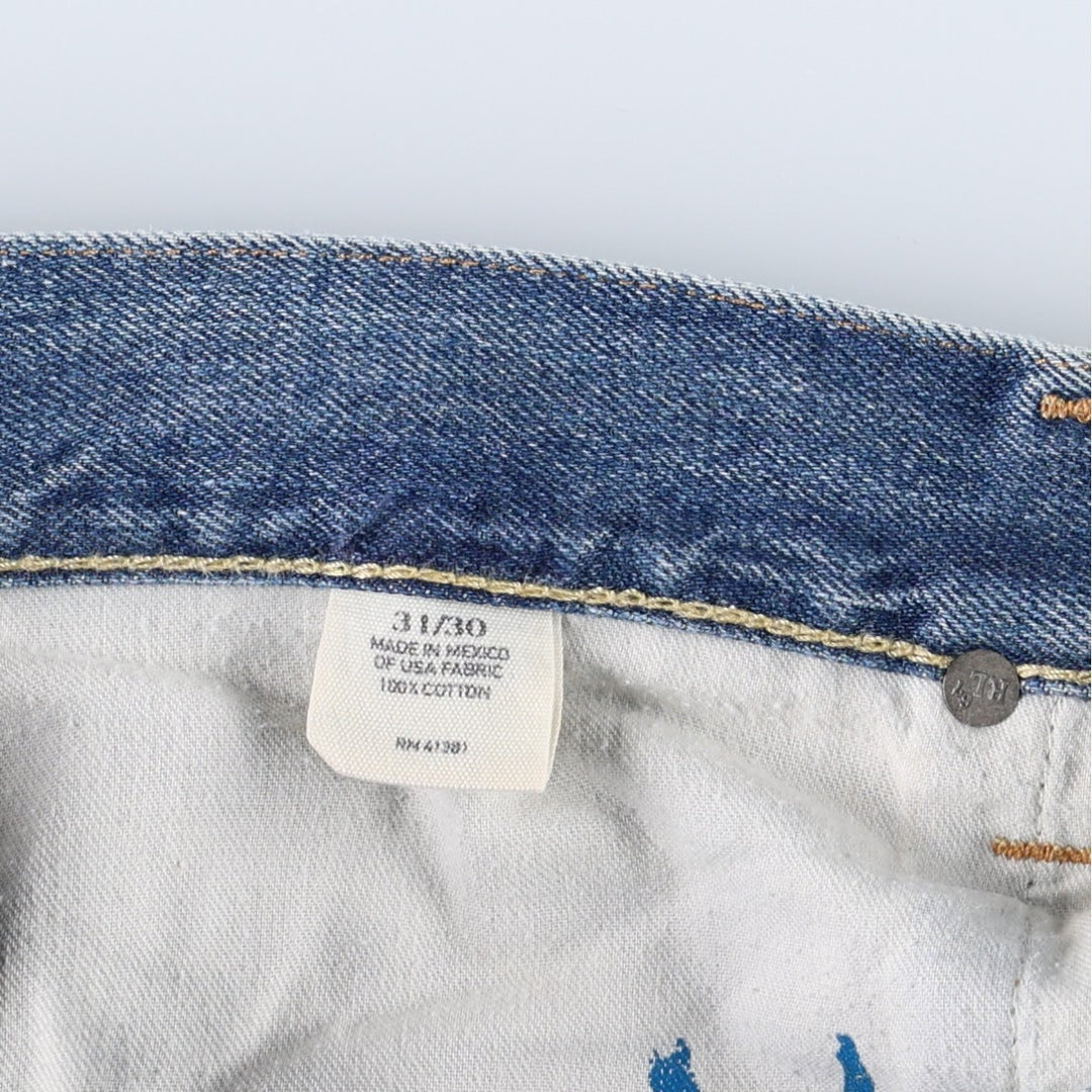 Ralph Lauren POLO RALPH LAUREN straight denim pants for men, W33 equivalent cotton blue type Vintage Second Hand