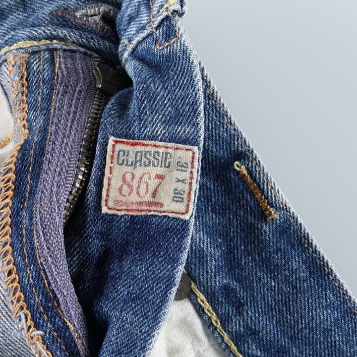 Ralph Lauren POLO RALPH LAUREN straight denim pants for men, W33 equivalent cotton blue type Vintage Second Hand