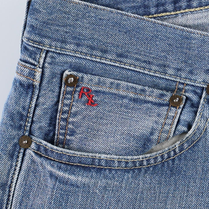 Ralph Lauren POLO RALPH LAUREN straight denim pants for men, W33 equivalent cotton blue type Vintage Second Hand