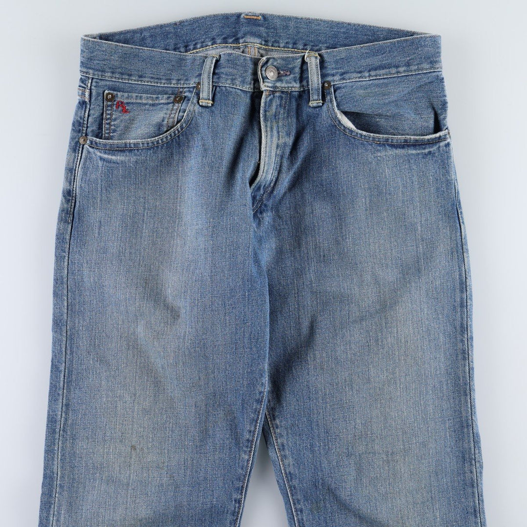 Ralph Lauren POLO RALPH LAUREN straight denim pants for men, W33 equivalent cotton blue type Vintage Second Hand